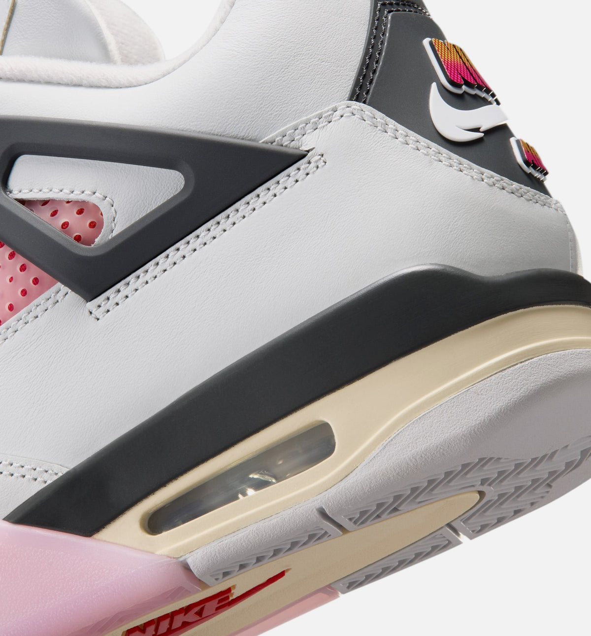 Air Jordan 4 Retro 'Comic' - Men's Lifestyle Sneaker (Off White/Fire Pink/Anthracite)