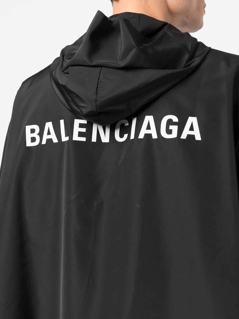 Balenciaga Balenciaga logo-print Hooded Windbreaker