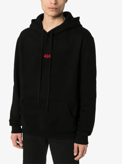 424 logo-embroidered hoodie