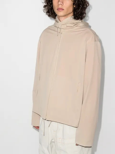 Y-3 logo-print zip-up lightweight jacket