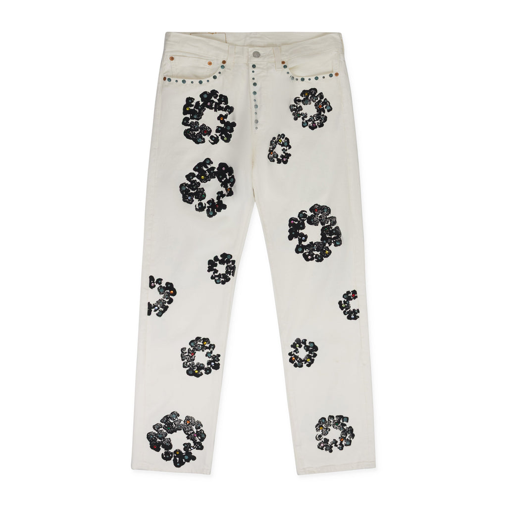 White Rhinestone Jeans