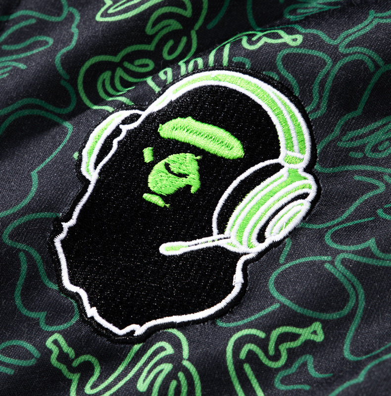 BAPE Green Shark Ape Head Zip Hoodie