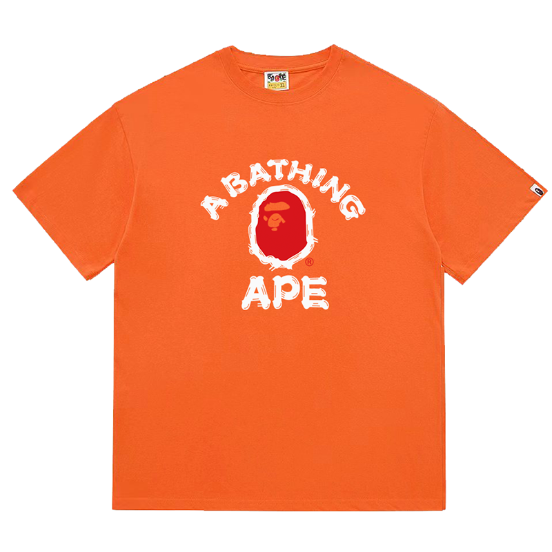 BAPE Brush College Ape Head Men's T-Shirt - Green