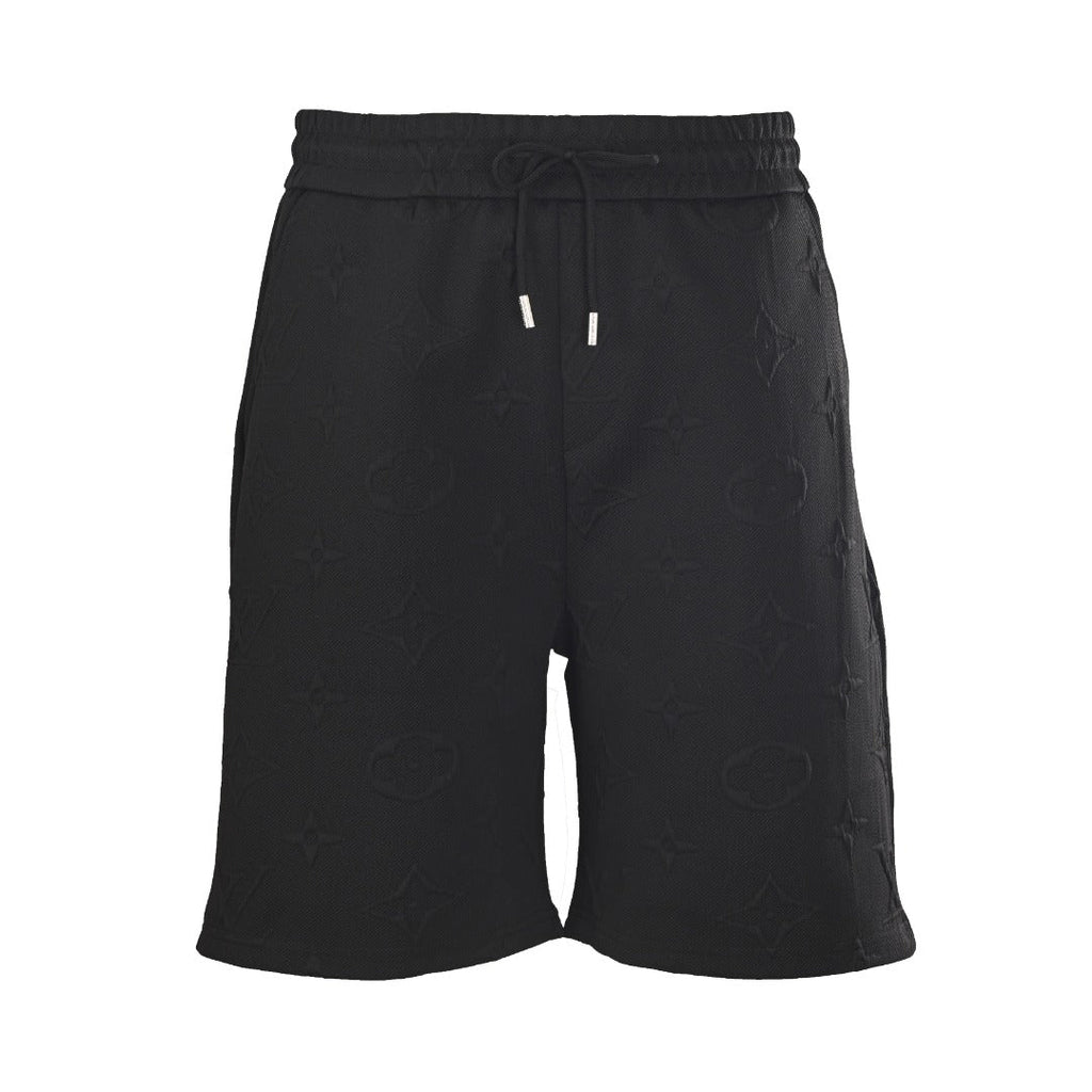 Tonal Monogram Embossed Fleece Shorts