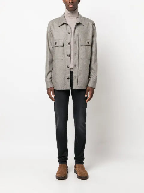 Jacob Cohën long-sleeve wool shirt jacket
