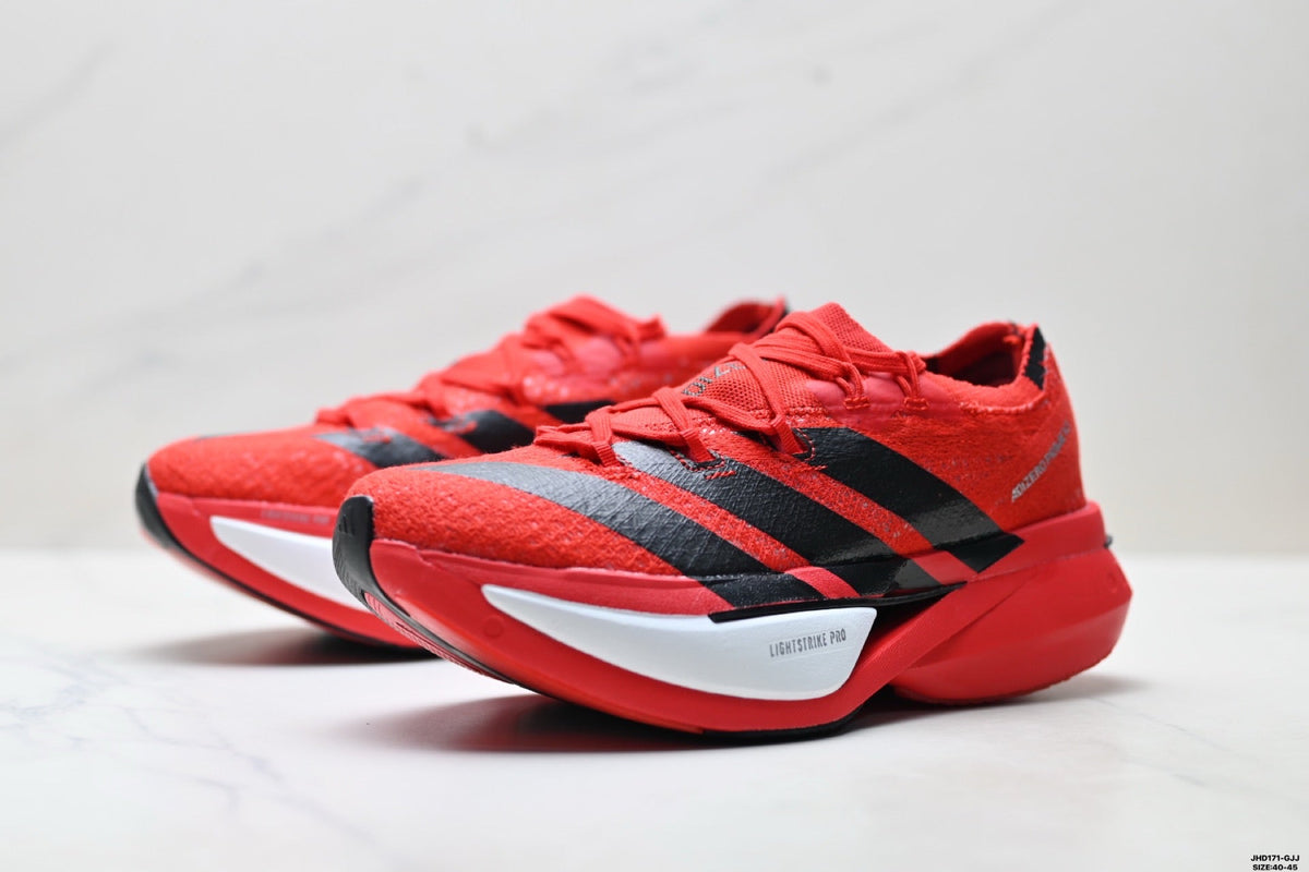 Adidas K81801850 Men's Running Shoes | 3-Color Statement Trainer - 3 Colorways incl. Grey/Coral & Red/Black