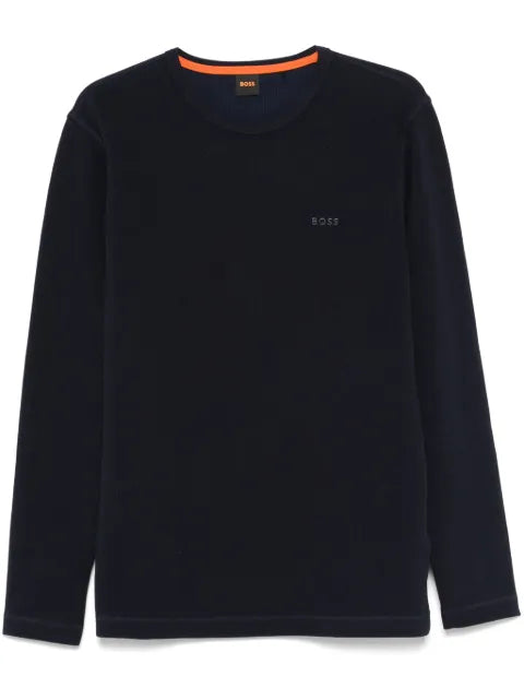 BOSS logo-embroidered sweater