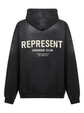 Represent logo-print cotton hoodie