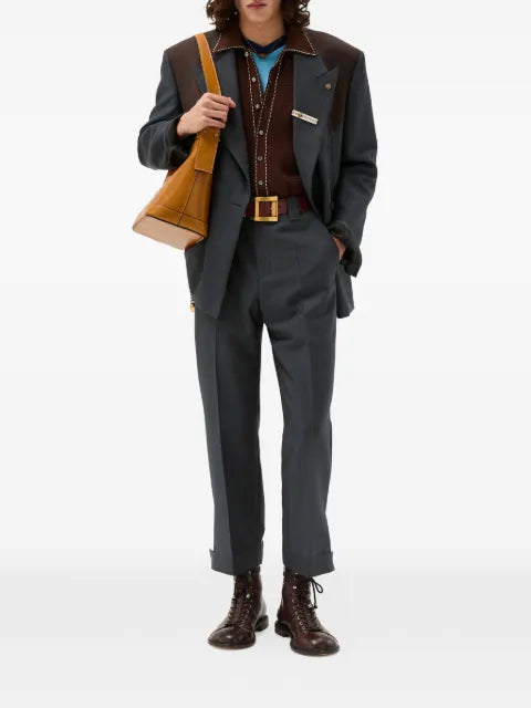 Versace wool-mohair boxy blazer