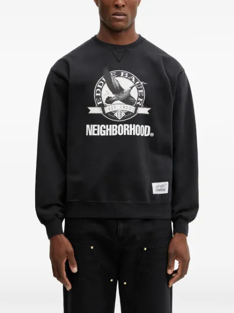 Neighborhood graphic crew-neck sweatshirt