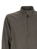 Emporio Armani textured zip-up jacket