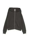 Stüssy waffle-knit zip-up thermal hoodie