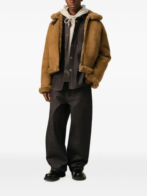 AMI Paris Sheep shearling aviator jacket