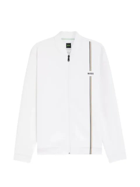 BOSS Active zip-up sweatshirt with moisture management