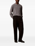 Calvin Klein grid-patterned logo-embroidered sweater