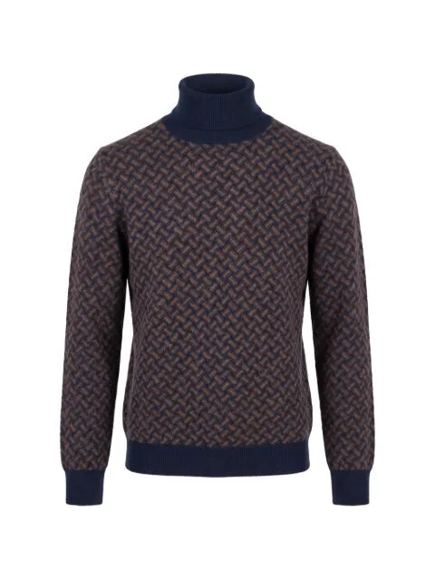 Drumohr basket-weave roll-neck sweater