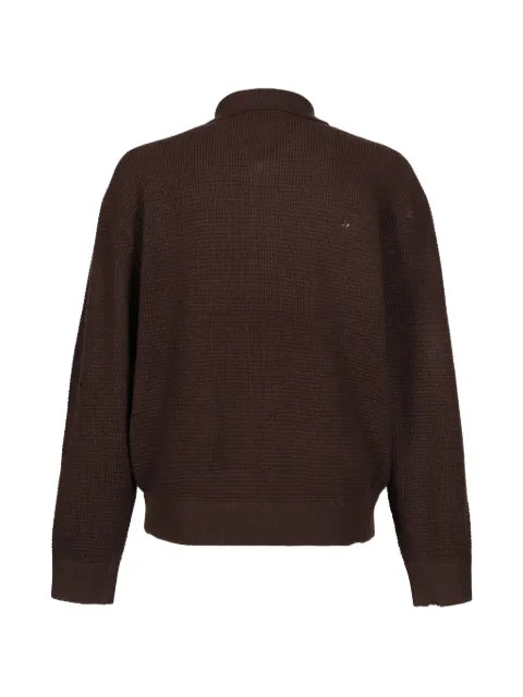 CEDARWOOD Cities distressed zip-up cardigan