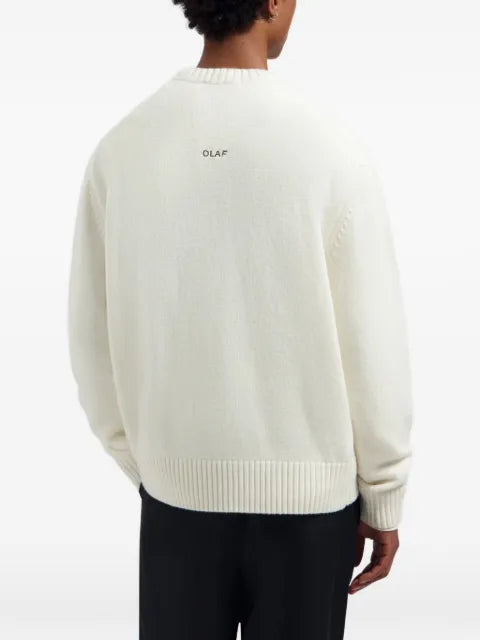 OLAF logo-print crew-neck sweater