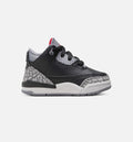 Air Jordan 3 Retro Black Cement Infant Sneakers - Black/Fire Red/Cement Grey/Summit White