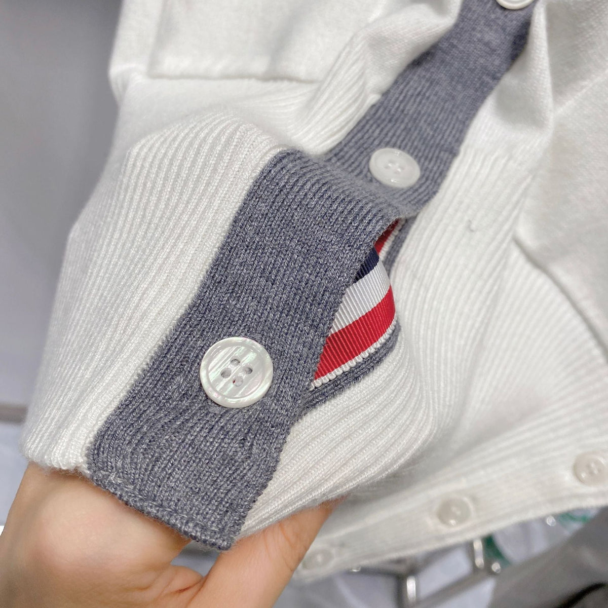 Thom Browne 2025SS Women's Rose and Bird Jacquard Cardigan