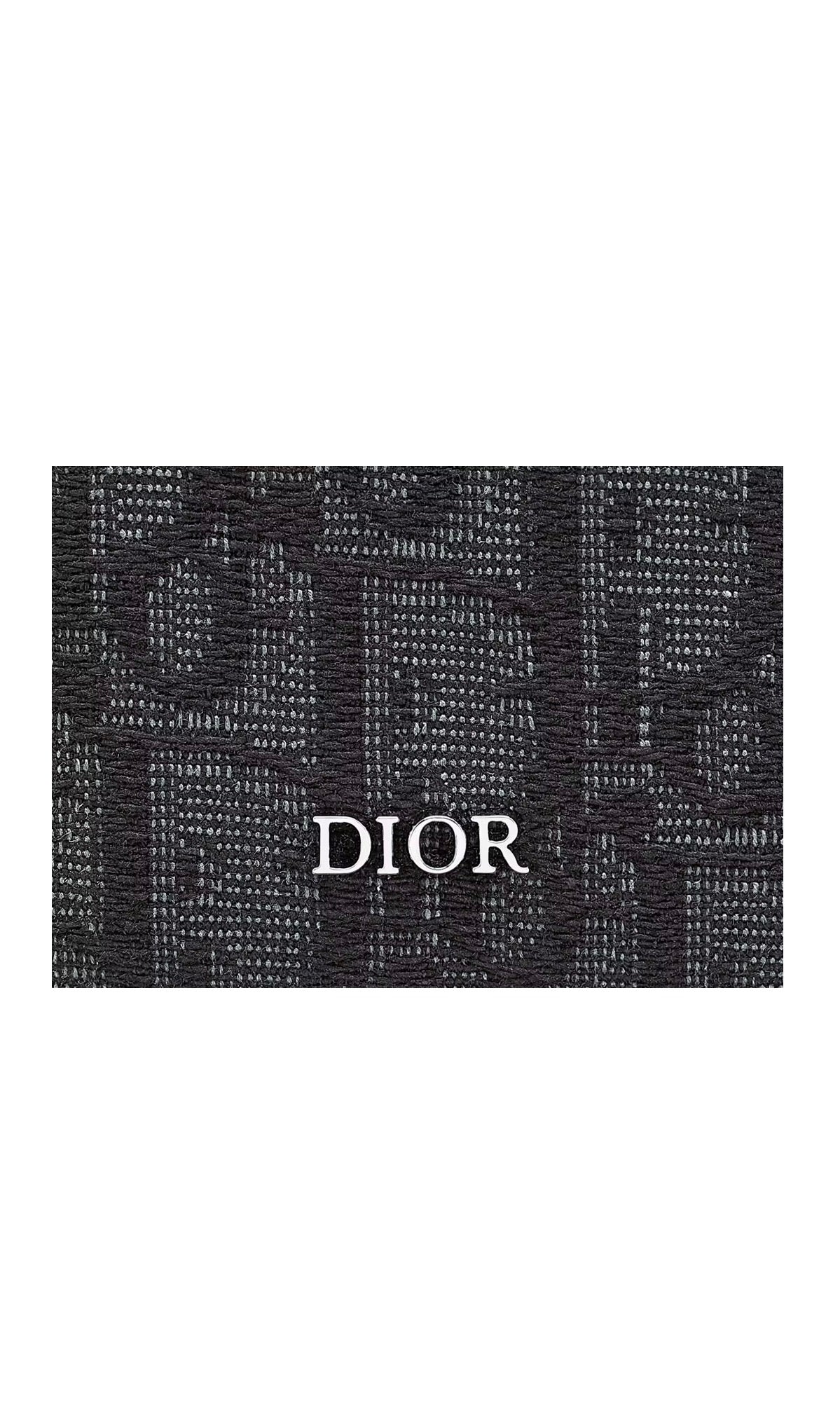 Dior Card Holder Oblique Jacquard Black