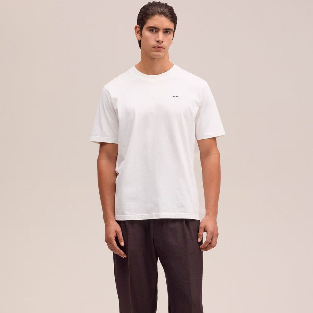 NN07 Adam EMB T-shirt: White
