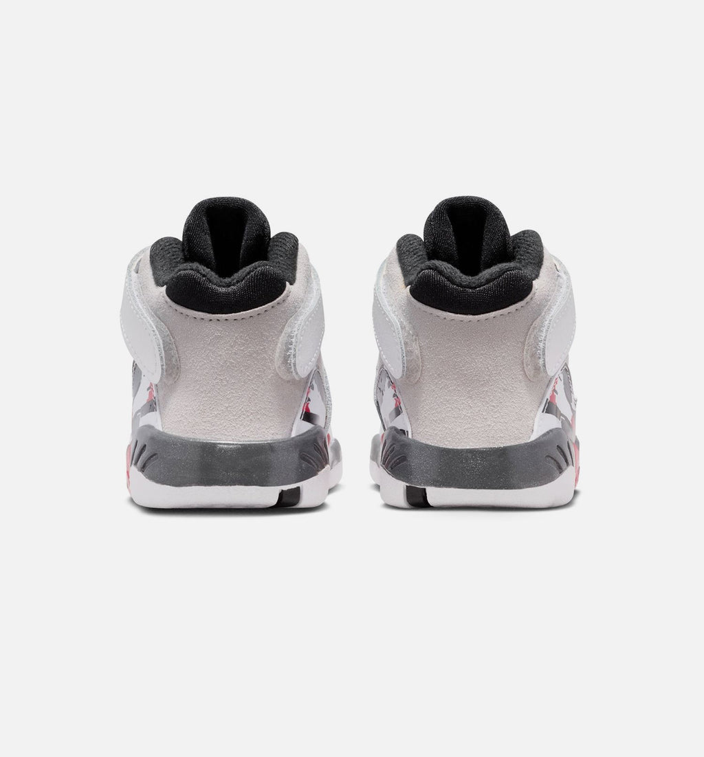Air Jordan 8 Retro White and True Red Infant/Toddler Lifestyle Shoes - White/Black/True Red