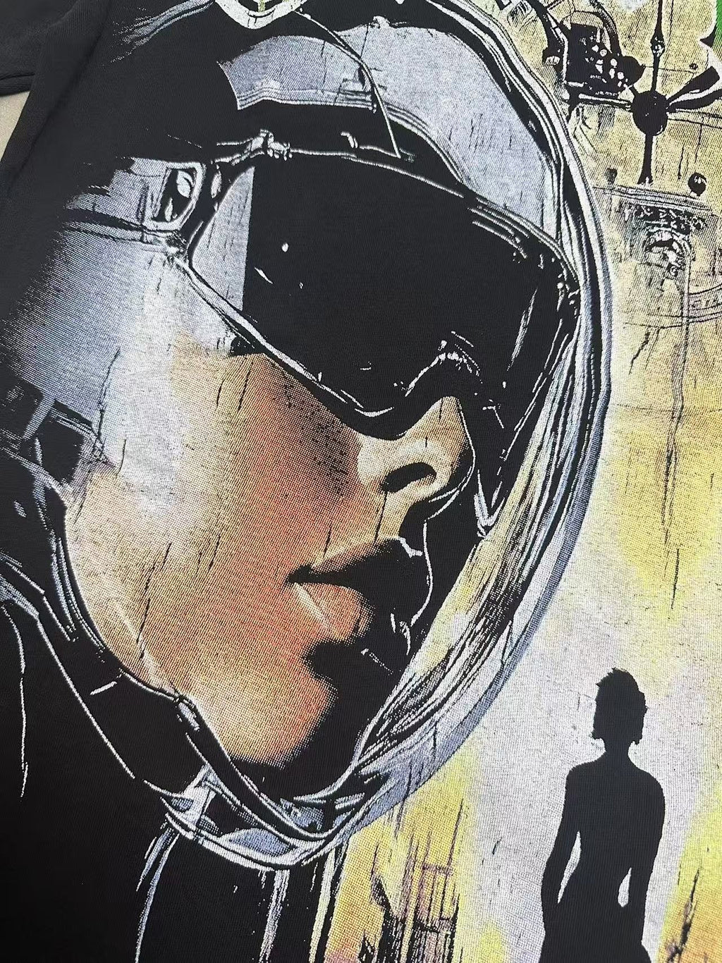 Godspeed Fortuna Astronaut Graphic T-Shirt - Black