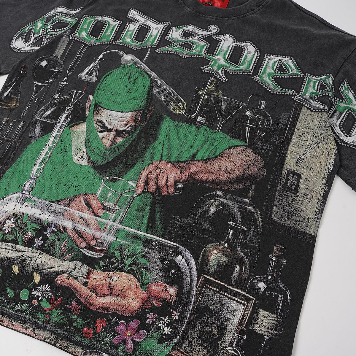 Godspeed Washed Black Rock Graphic T-Shirt