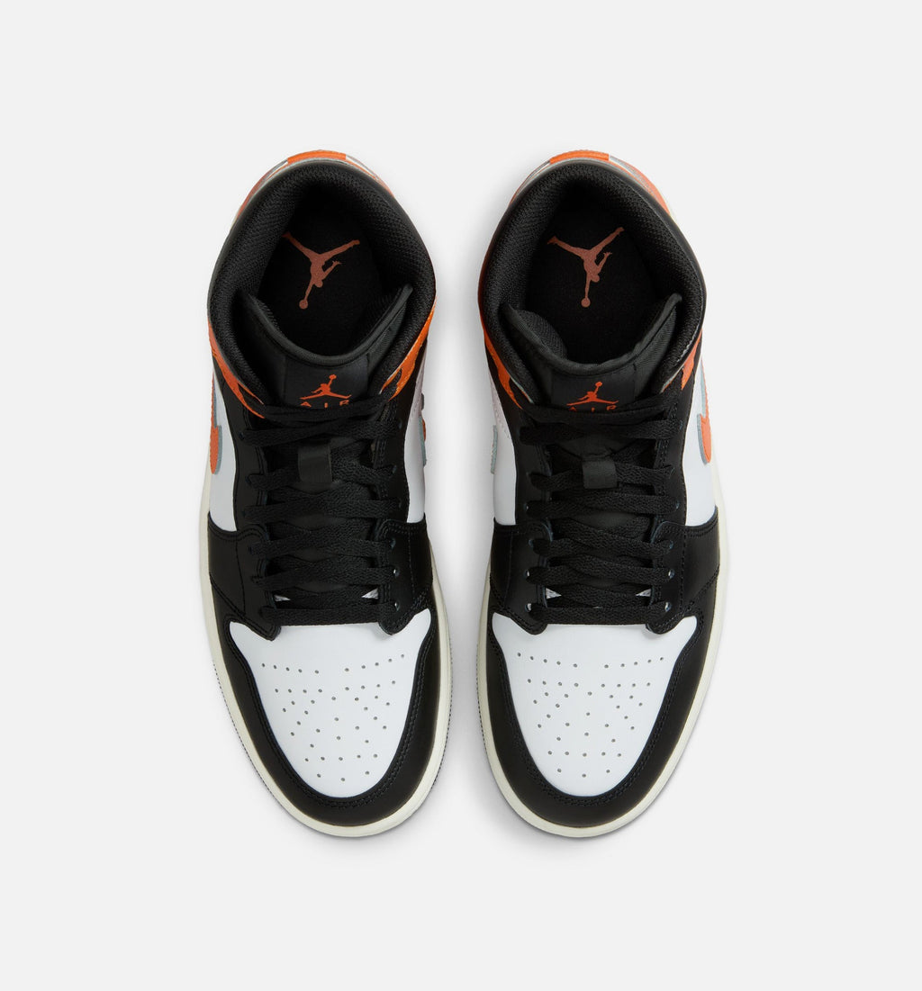 Air Jordan 1 Mid Mens Lifestyle Shoe - Starfish/White/Sail/Black