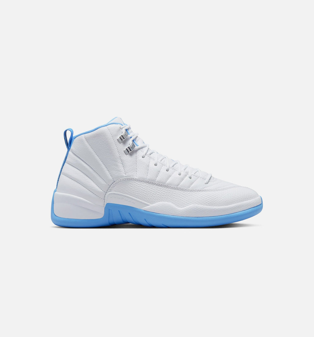 Air Jordan 12 Retro Men's Lifestyle Shoe - White/University Blue/Metallic Silver