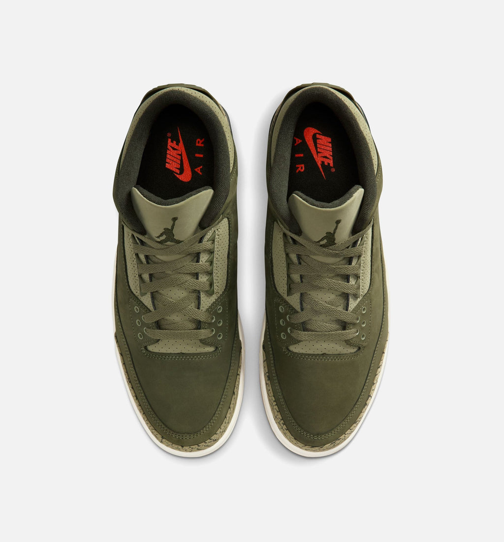 Air Jordan 3 Retro Medium Olive – Men's Lifestyle Shoe | Medium Olive/Sequoia/Neutral Olive/Sail/Total Crimson