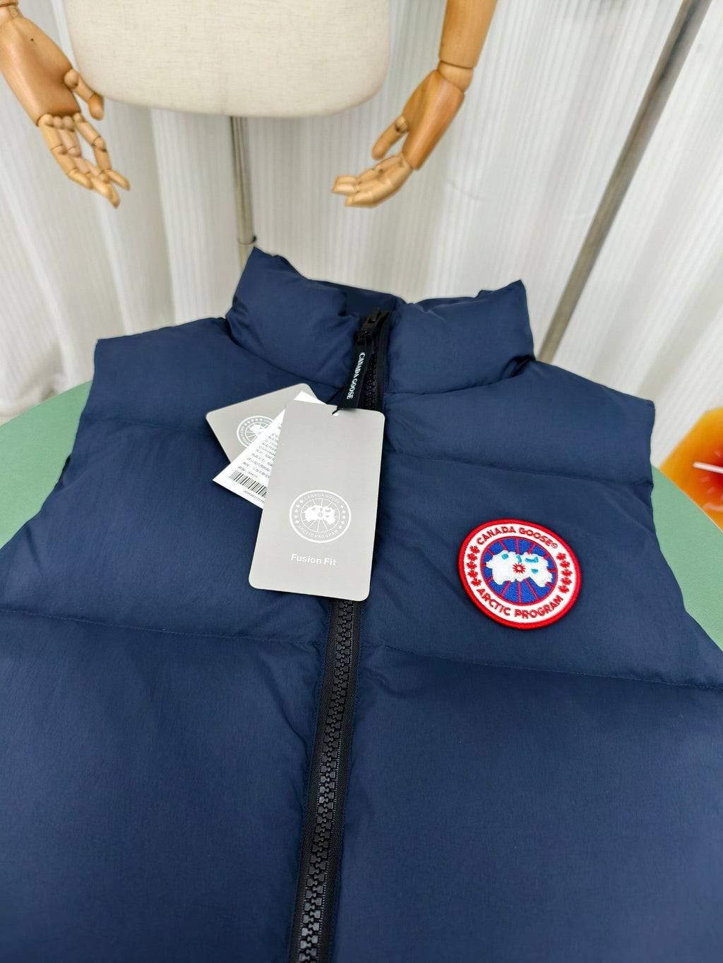 Canada Goose Arctic Program Navy Blue Down Vest with Reflective Detail