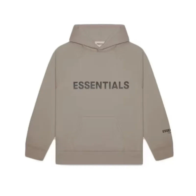 Fear of God Essentials Pullover Hoodie Applique Logo Taupe
