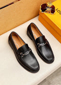 Louis Vuitton Black Leather Hardware Loafers - Composite Outsole