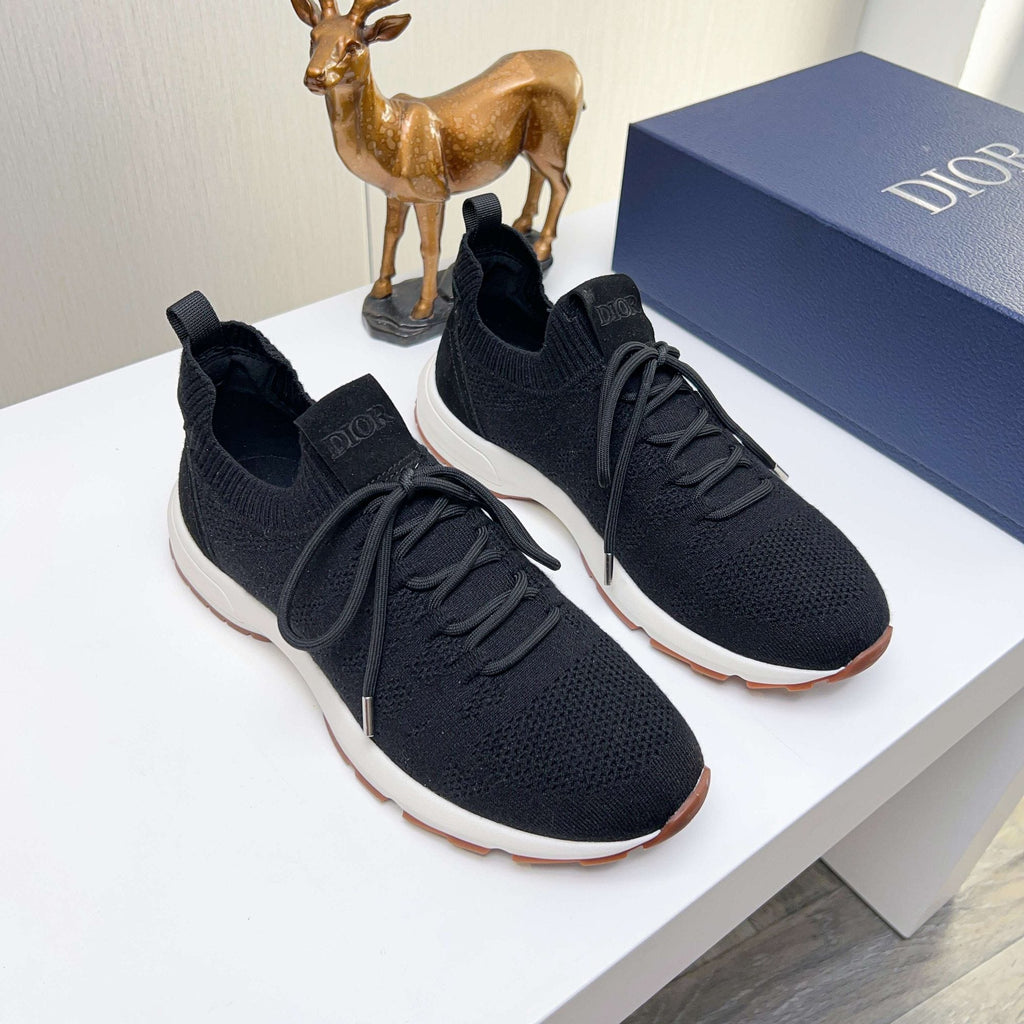 Dior Knit Lace-Up Sneakers - Rear Pull Tab