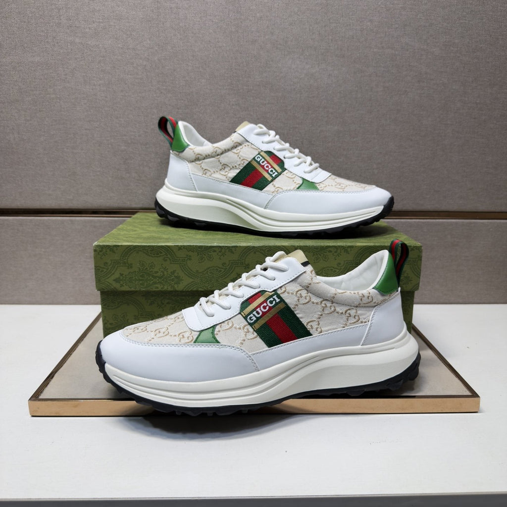 Gucci Green-Red Stripe Men's Sneakers