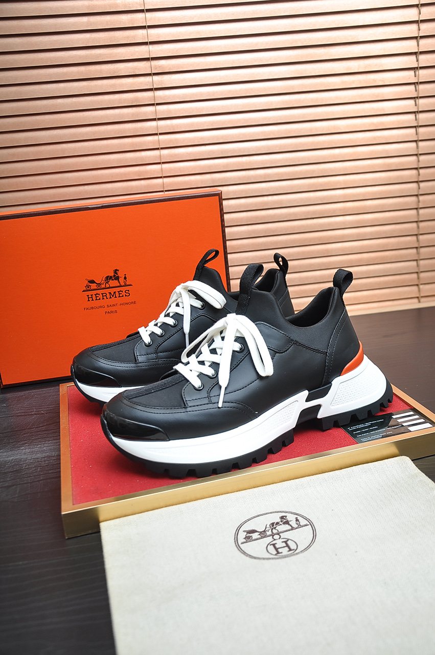 Hermès Paneled Chunky Sneakers
